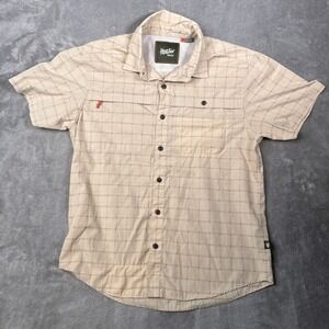 Howler Brothers Shirt Tidepool Tech Medium Plaid Outdoor Golf Utility Hunting